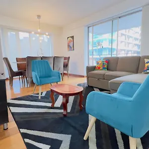 Departamento De Lujo 3 Dormitorios, 5 Camas, 1 Sofa Cama, 11 Personas, Con Terraza Abierta, Wiffi Y Parking Free Apartamento